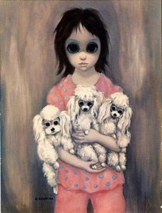 Girl with Poodles, 1963 by Margaret Keane http://blondeblythe.hubpages.com/hub/margaretkeane#slide10191801